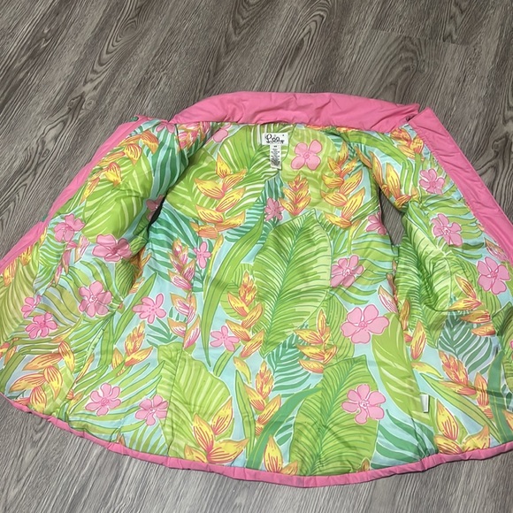Womens Pink Lilly Pulitzer Winter Down Puffer Vest Full Zip Size XS - Picture 3 of 6